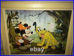 XVTG WALT DISNEY PRODUCTIONS WDP Color Lithograph 8x10 MICKEY MOUSE PLUTO GOOFY